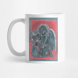 Virgin Mary carrying Jesus. Christ at his Passion Mug